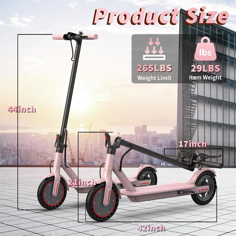Electric Scooter,8.5" Tires,350W Motor,Up to 19MPH Max Speed,Portable Electric Scooter with Light, Suitable for Female Girls,Halloween Gifts