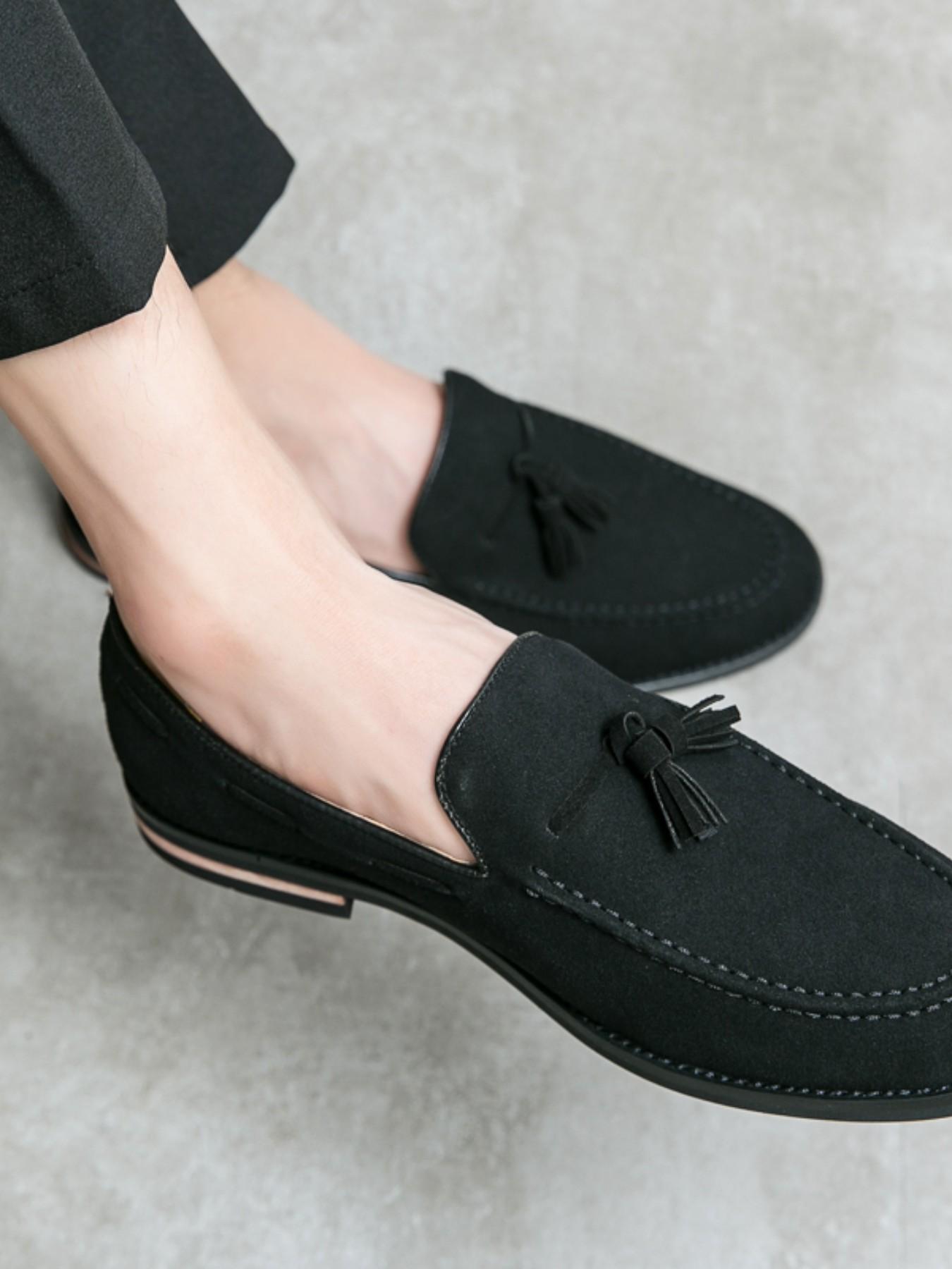 Men's Suede Lurex Loafers, Slip-On Casual Business Formal Shoes, Daily Wear Versatile Footwear, Comfortable and Stylish Design, Rubber
