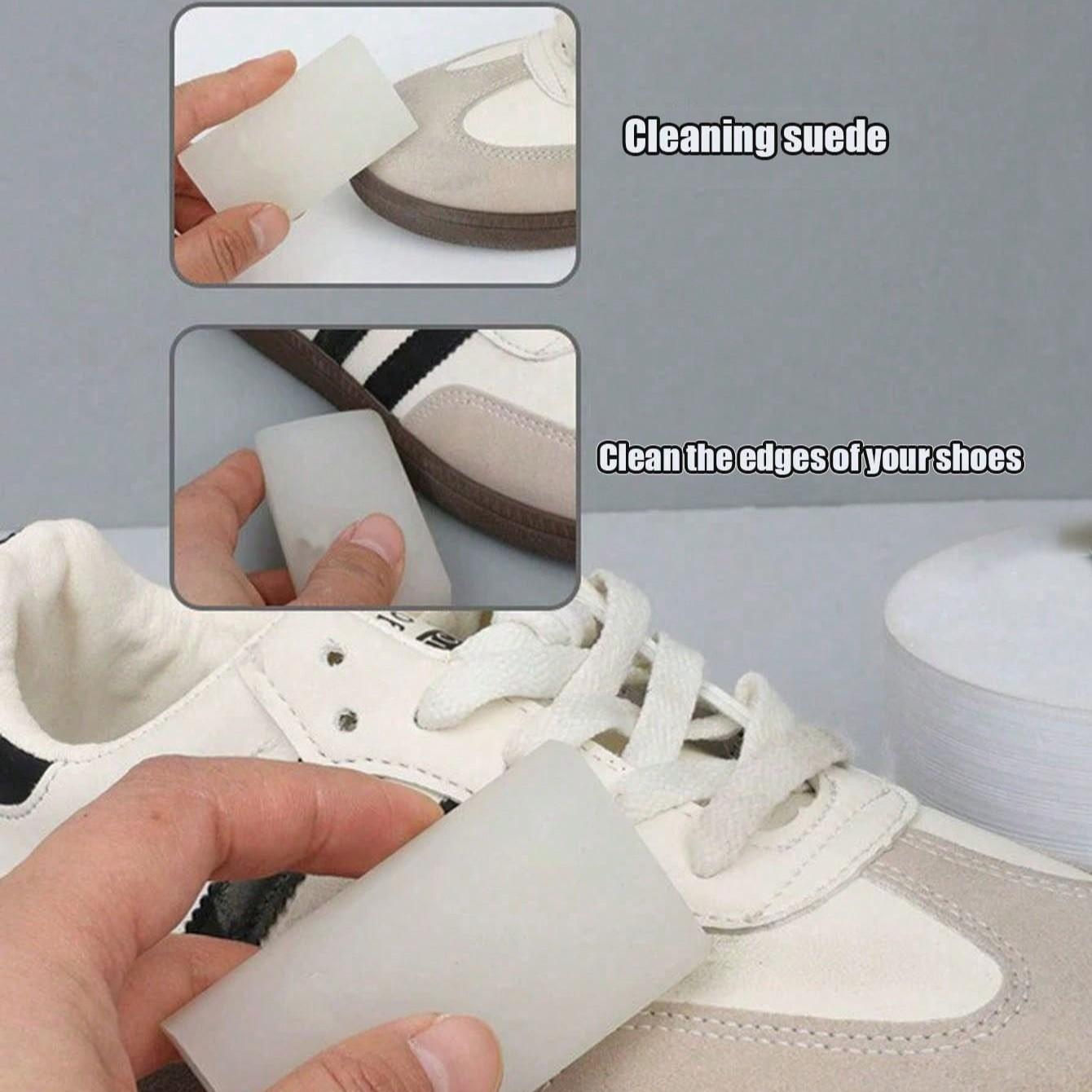 Portable Suede Leather Shoe Cleaner, Waterless, Easy to Carry, Dry Cleaning Stain Removal, Travel-Friendly, Non-Abrasive, Ideal for Sneakers