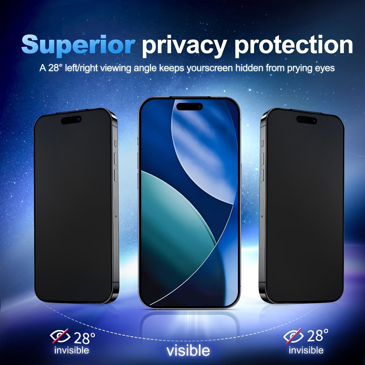 2 Matte Privacy Protection Ceramic Screen Protector Film Accessories for iPhone 17 Pro Max/17 Pro/17 Air/16 Pro Max/16 Pro/15 Pro Max/15 Pro/15/14 Pro Max/14 Plus/13 Pro Max/12 Mini/11