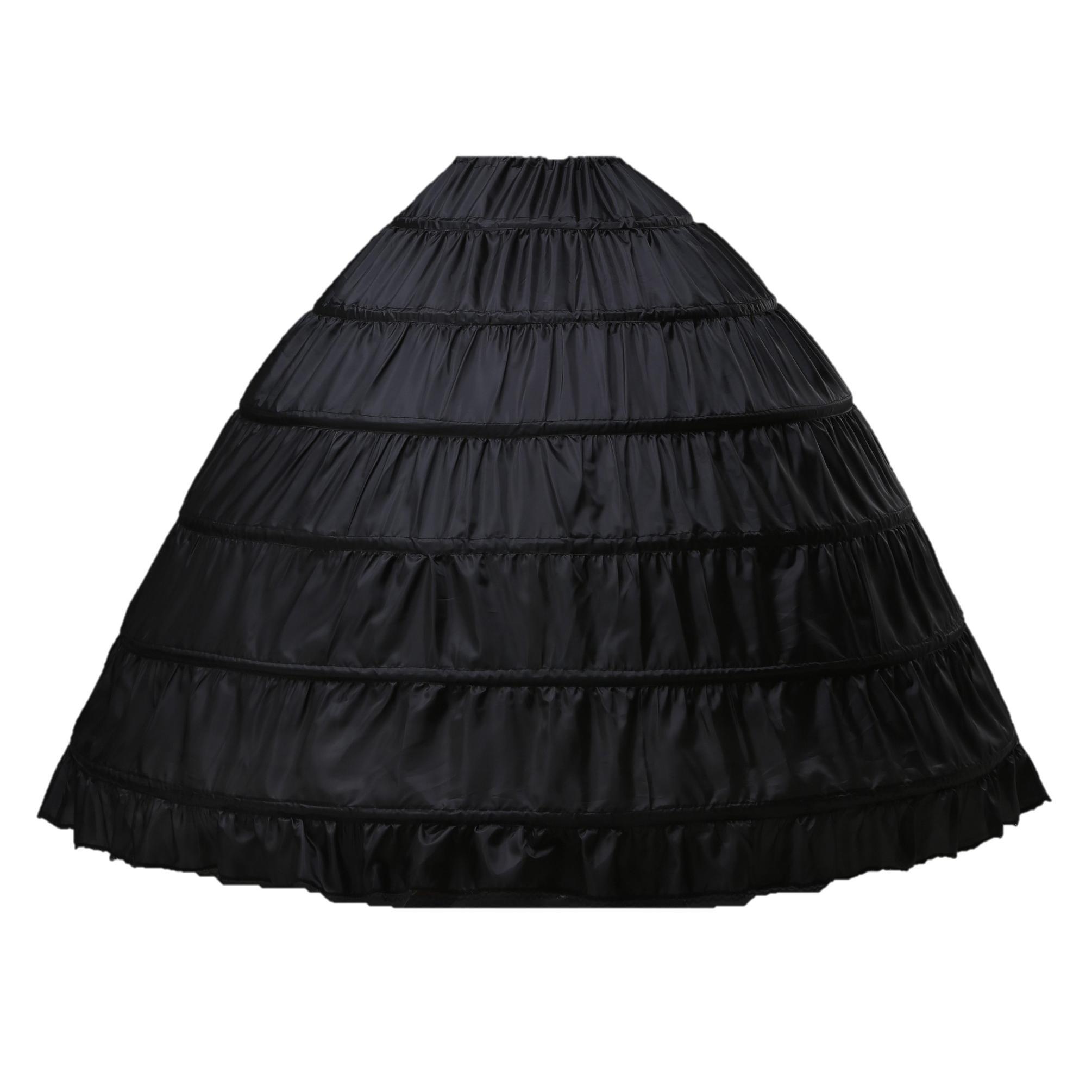 1pc 6 Hoops Large Crinoline Petticoat Dress Bridal Wedding Accessories Halloween Cosplay Princess Costume Skirt