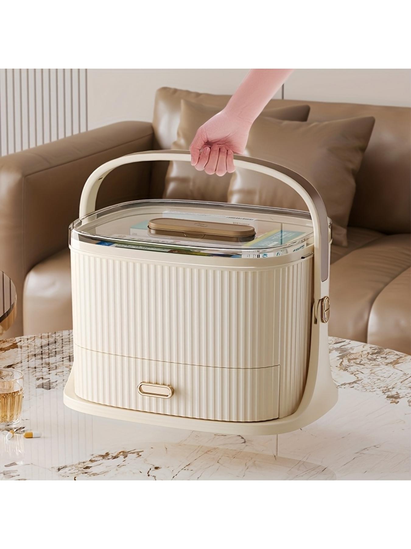 Hardware Thickened Large Clear Storage Box, Dustproof Flip Lid Organizer for Home Office Storage