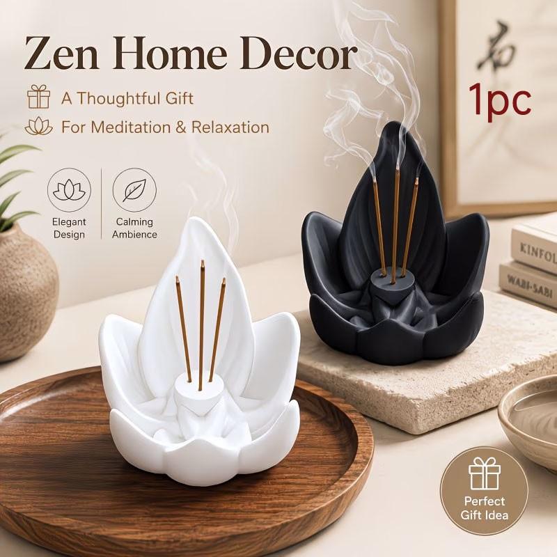 Creative Lotus-Shaped Diffuser, Household Scented Home Fragrance Decor, Aids Mood Regulation, Air Purification, Sleep Aid, Meditation, Yoga Essential Tool