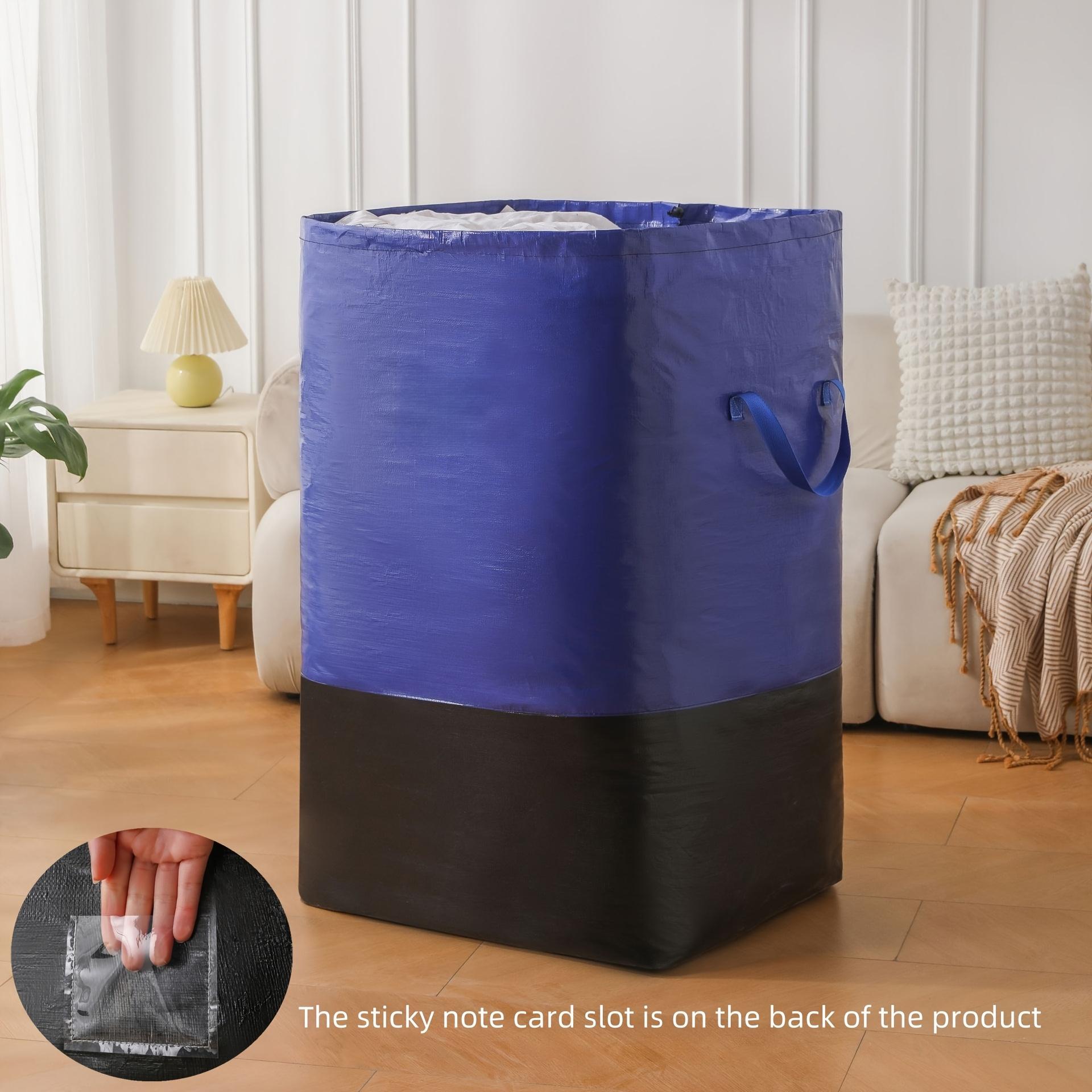 Moving Bag with Durable Handle and Secure Drawstring Closure, Large-Capacity Foldable Space-Saving Storage Tote Bag for Moving, Travel and Dormitory Use, Storage Carrying Bag