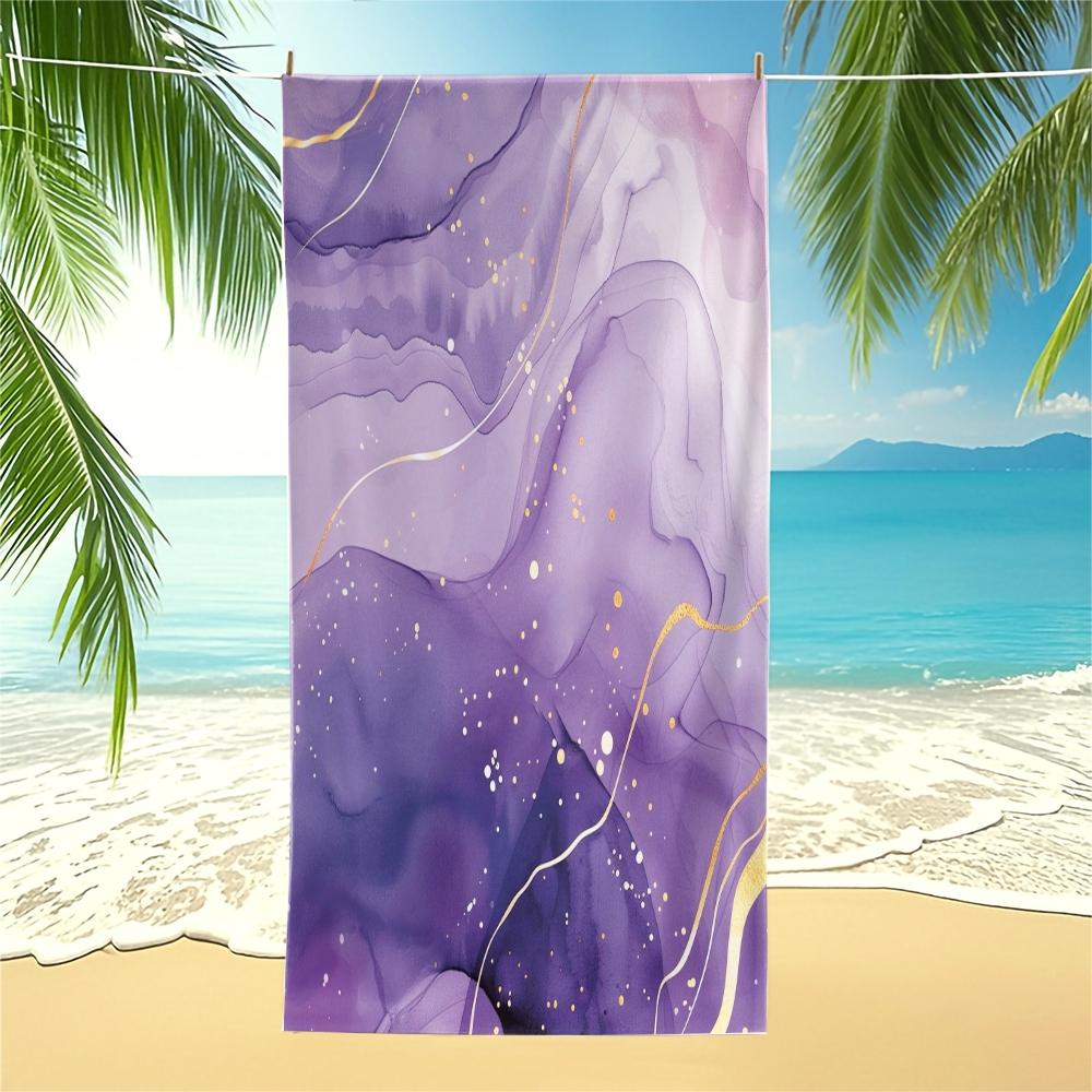 Marble Pattern Art Beach Towel, Luxury Premium Design, Quick Dry Absorbent Soft Skin-friendly, Ideal for Vacation Photoshoot Pool Daily Use