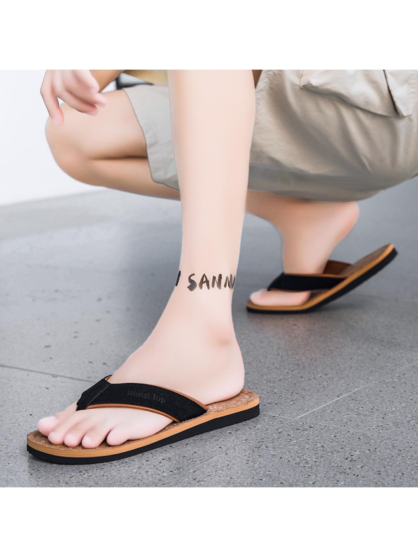 Summer Men's Sandals, Casual Y-Strap Eva Slippers, Lightweight Outdoor Beach Shoes, Indoor Home Footwear, Comfortable and Stylish