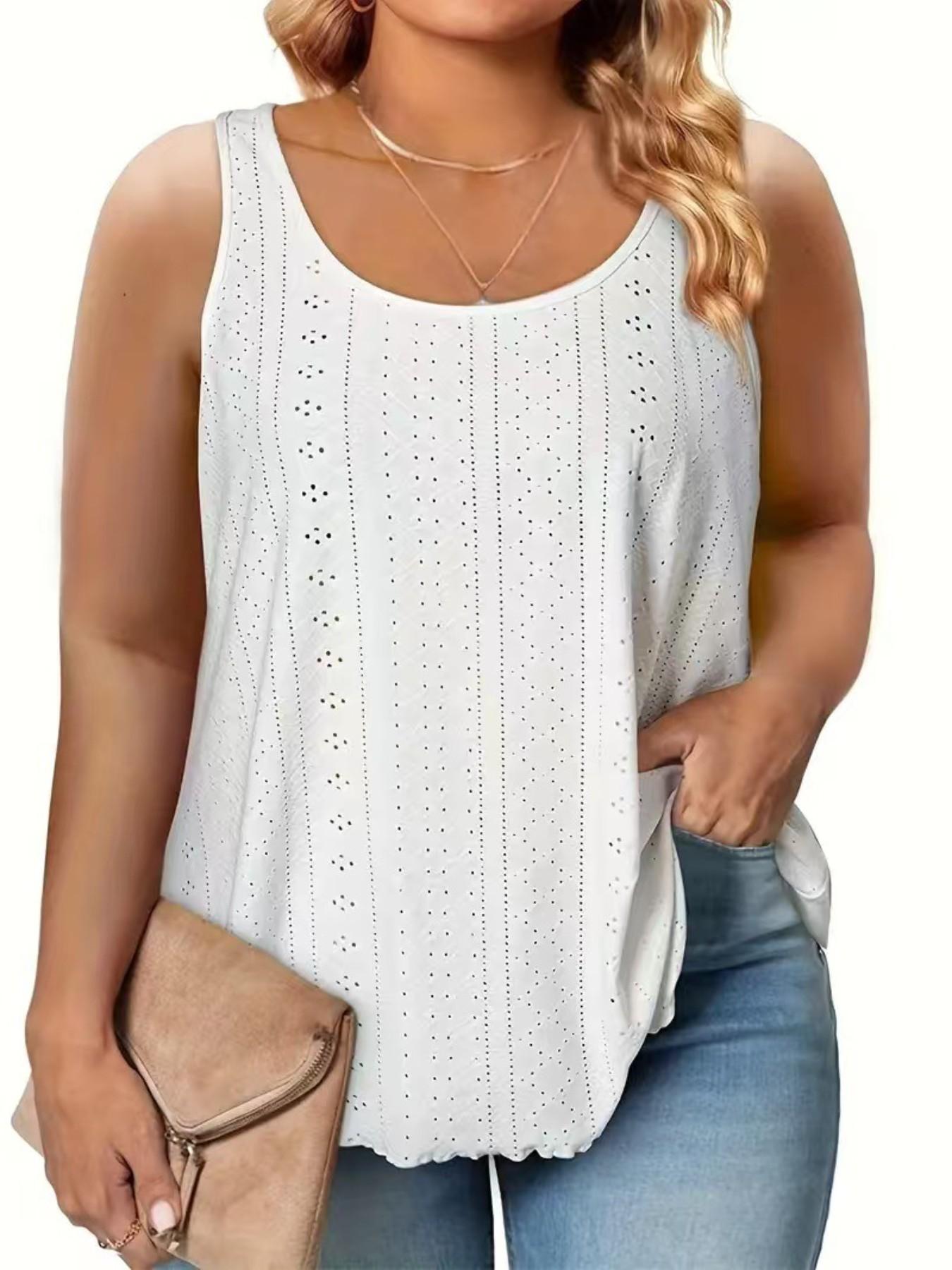 Spring Summer New Round Neck Loose Sleeveless Women's T-Shirt Top, Casual Fashion, Comfortable and Stylish, Perfect for Daily Wear
