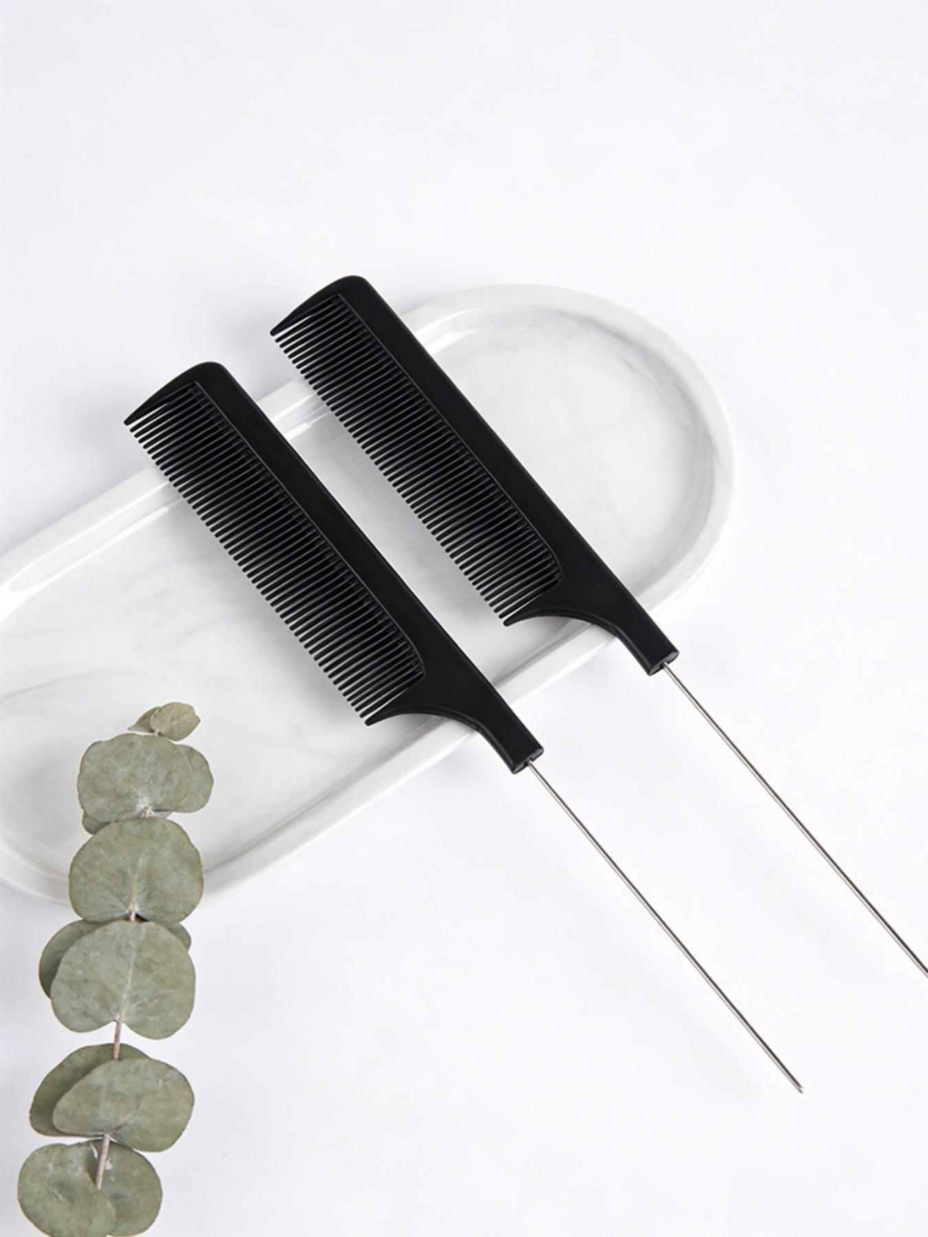 Anti-Static Comb Set, Fine Tooth Dense Combs, Steel Needle Tail Comb, Hair Styling Tool for Home and Salon Use