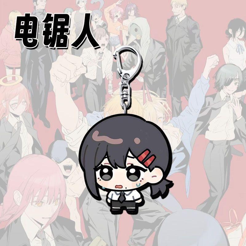 Anime Chainsaw Man Denji Makima Hayakawa Aki Power Pochita Acrylic Keychain Student Schoolbag Pendant Cosplay Car Keyring Gift