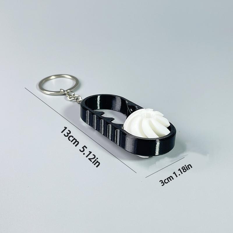 Christmas Gift,3D Printed Stress Relief Fidget Spinner Toy, Dual Color Spiral Keychain Pendant, Fun Decoration Wallet Charm, Stylish Keychain, Christmas Gift