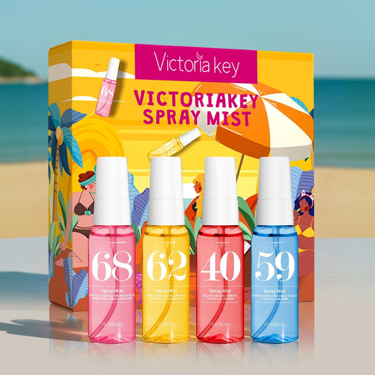 40ml Floral, Fruity and Gourmand Notes Perfume Set, Fruit Floral Scent, Fruity Scents, 4 Counts/set Long-Lasting Fragrances for Women, Daily Use or Gifts, Fragrance Gift Bundle, All-Occasion Perfume Collection