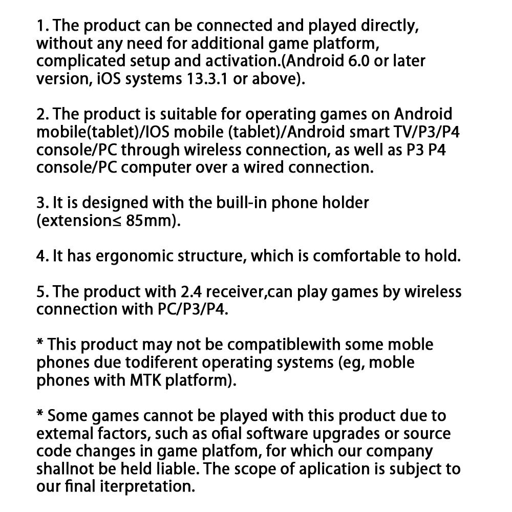 Wireless Gamepad, Bluetooth + 2.4G Wireless Game Controller with Receiver, Gamepad for iPhone Android PC Playstation 4 3 PS4 PS3 Nintendo Switch, Premium Gaming Controllers, Gaming Console Accessories