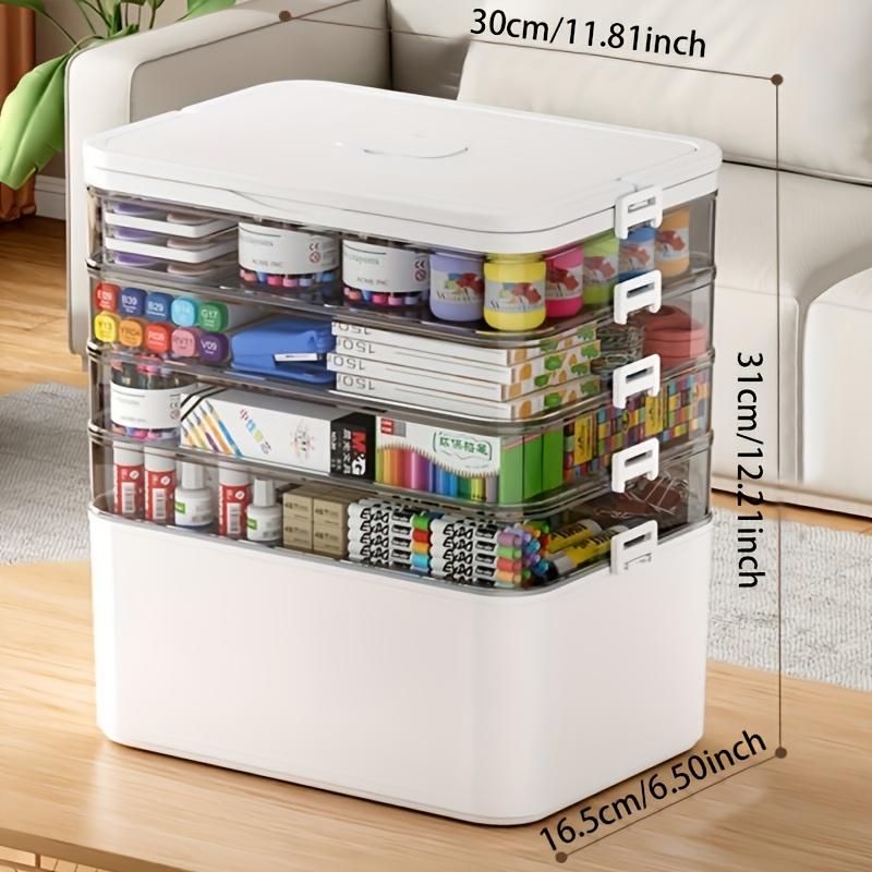 Multifunctional Plastic Sewing Craft Tool Box Multifunctional Organizer with Storage Container for Medicines, Hair Accessories, Art Supplies, Home Organization
