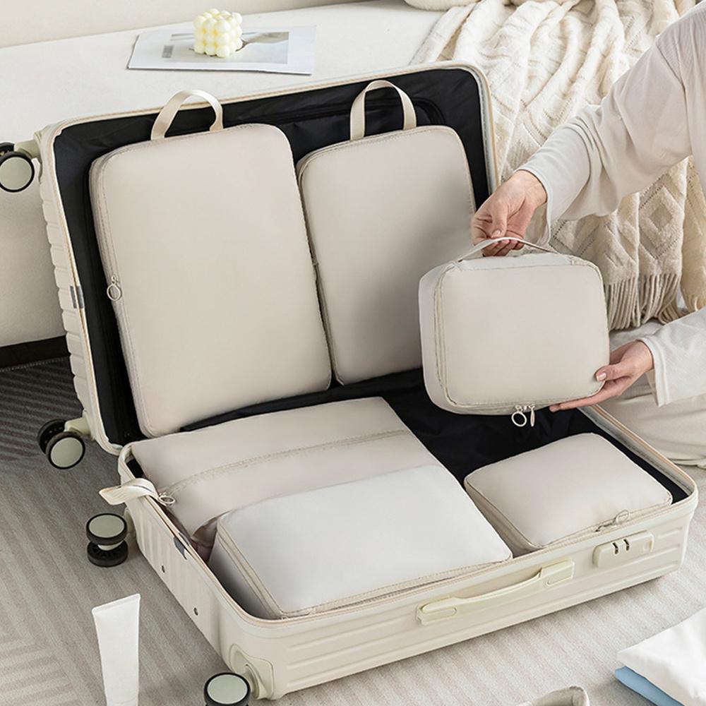 6-Piece Compression Packing Set, Durable Polyester Material, Lightweight Travel Organizer for Luggage & Clothes, Hand Wash or Professional Dry Clean, Travel Organizer Bag