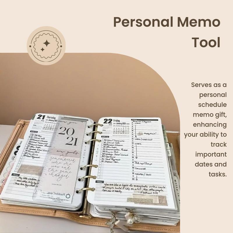 Latest Version 2026 Full-Year Planning Toolkit, 104 Pages Life Area Simple Planner, Personal Schedule Memo Gift, Large Capacity Gift Box with Paperclips, Stickers, Calendar, 104 Pages Planner