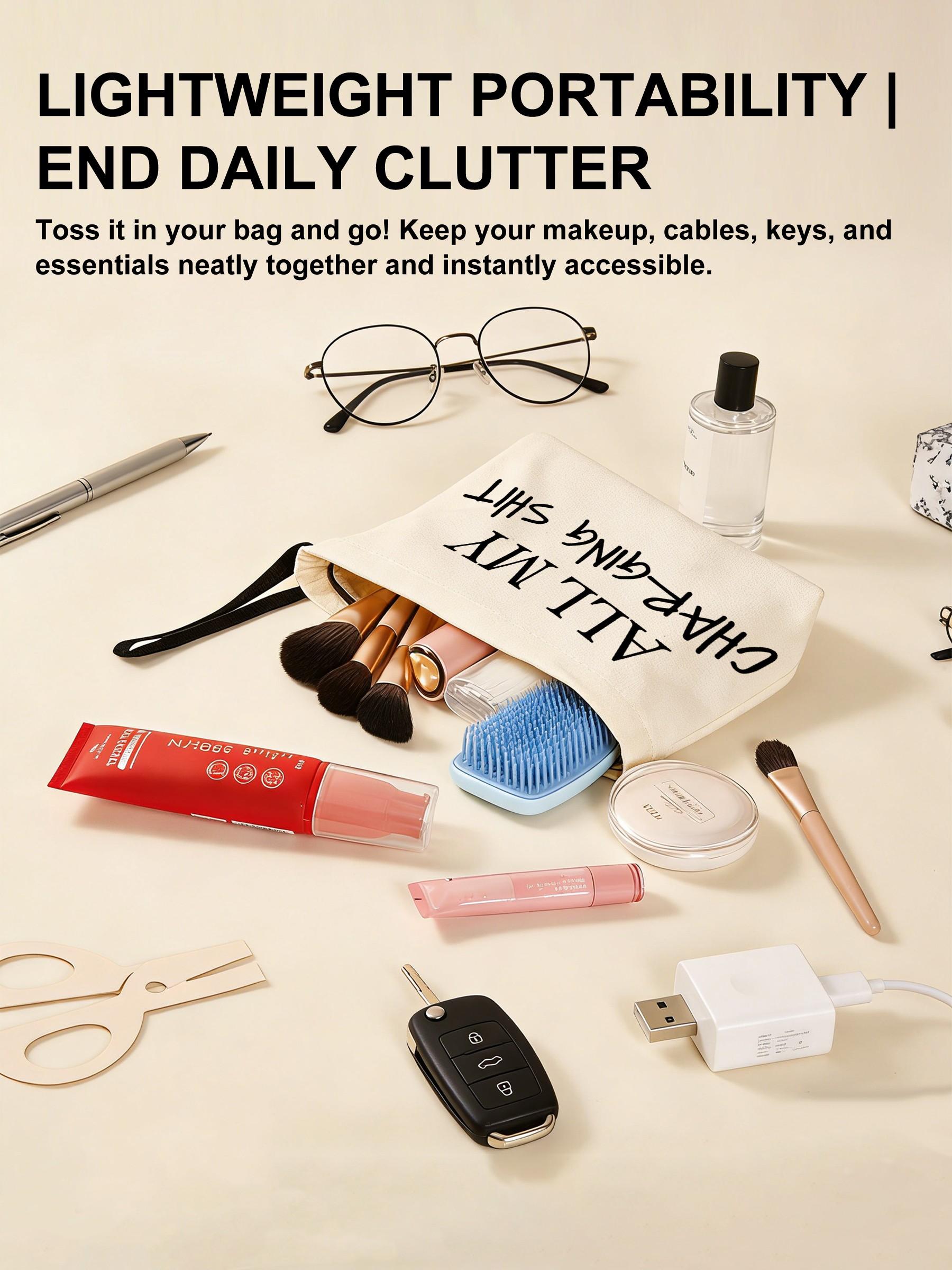 “All My Charging Shit Canvas Pouch – Versatile Storage for Charging Cables, Adapters, Cosmetics, Snacks, Small Tools & Miscellaneous Essentials | Thoughtful Gift for Friends, Colleagues, Partners, Self, Loved Ones | Perfect for Birthdays, Christmas, Valen