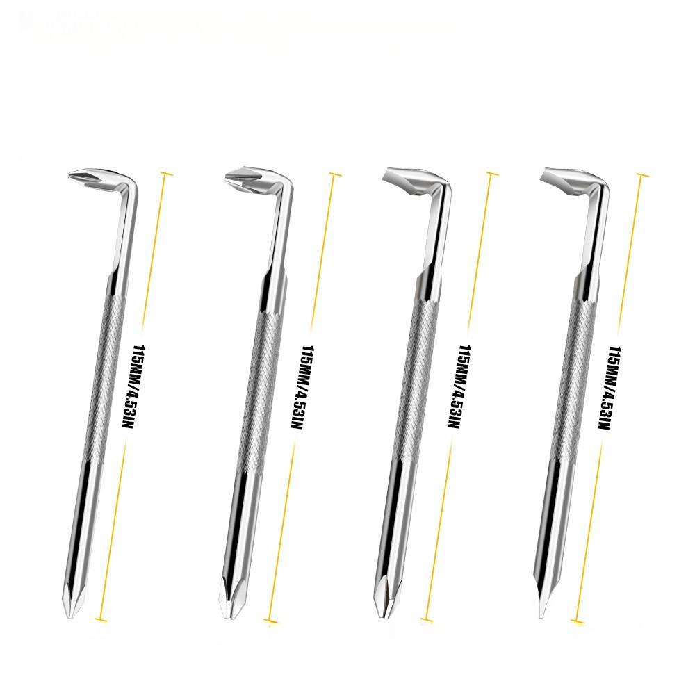 4PCS Offset L Screwdriver Tool, 90 Degree Right Angle Double End Phillips & Slotted Screwdriver Bits for Tight Hard-to-Reach Areas
