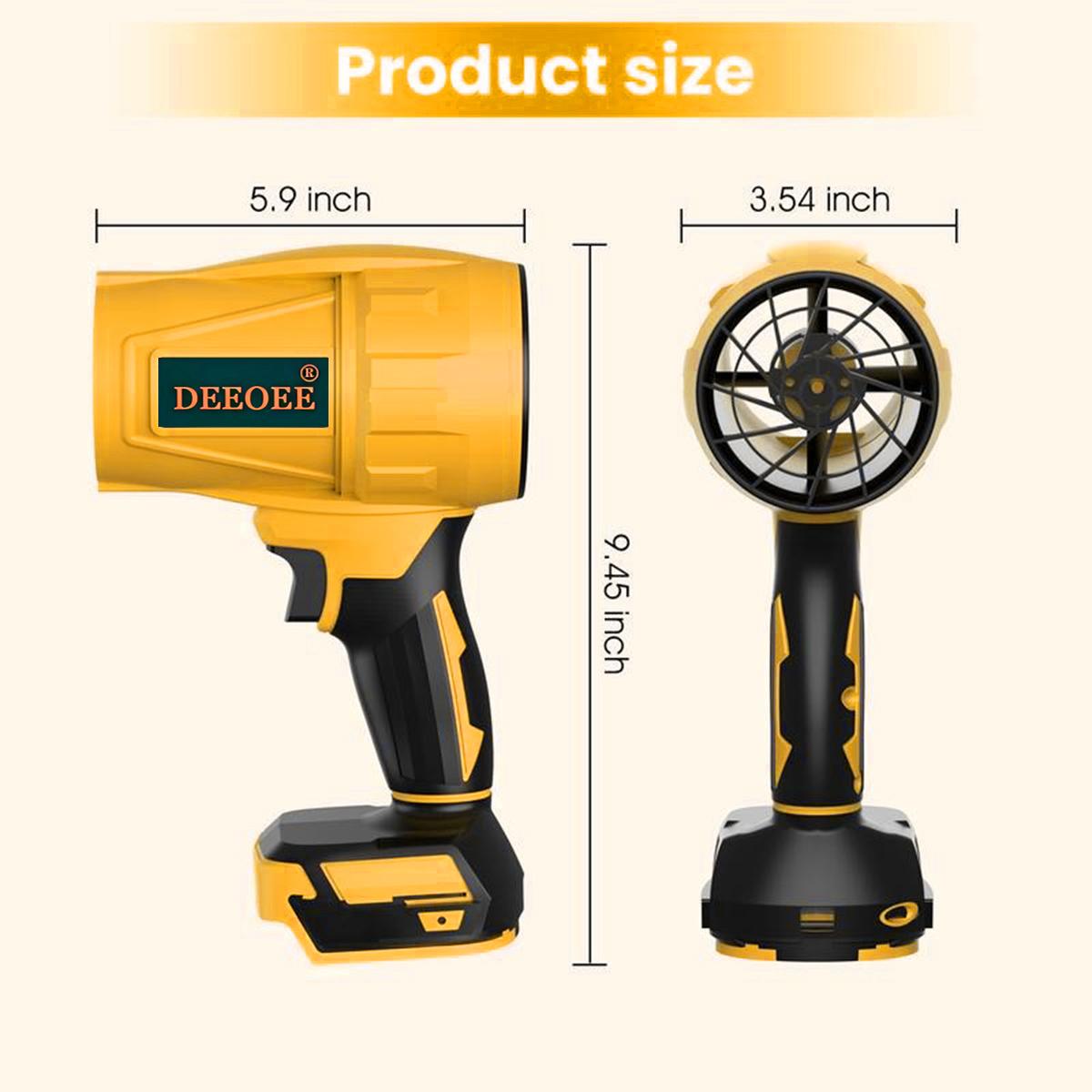 [DEEOEE] Upgraded Cordless Leaf Blower – Turbo Jet Technology with Pure Copper Brushless Motor, High-Capacity Battery & Multi-Purpose Cleaning Power,Gift for Christmas,New Year