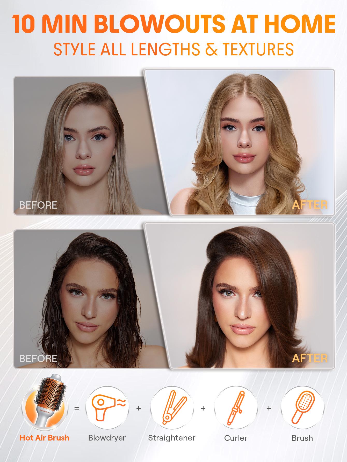 【BOGO SALE】SHEGLAM HAIR Blowout Bliss Volumizing Hot Air Brush-Effortlessbeauty