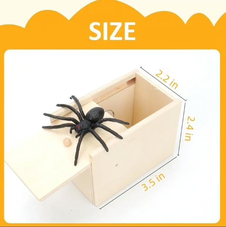 Original Spider Prank Box - Wooden Jump Scare Gag Gift for Adults, Valentine's day, April Fools & Halloween Pranks Kit, Funny Birthday Surprise Toy with Realistic Spider (Best Practical Joke for Men, Teens, Office) Original Spider Prank Box - Wooden Jump Scare Gag Gift for Adults, Valentine's day, April Fools & Halloween Pranks Kit, Funny Birthday Surprise Toy with Realistic Spider (Best Practical Joke for Men, Teens, Office)