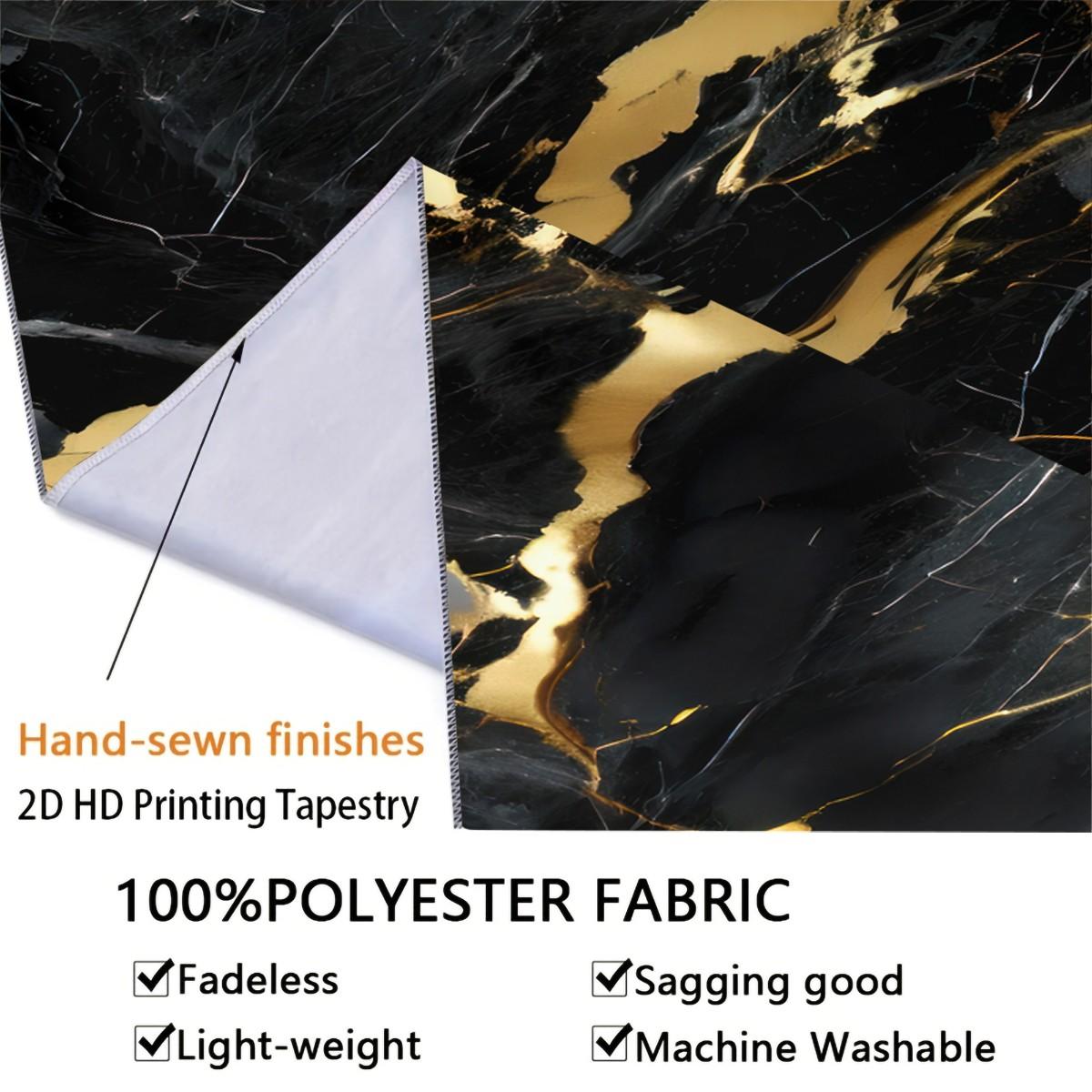 Marble Tapestry Wall Hanging, Gold Foil Vein Abstract Art Wall Tapestry, Luxury Modern Aesthetic Tapestry for Bedroom Living Room Dorm Home Decor