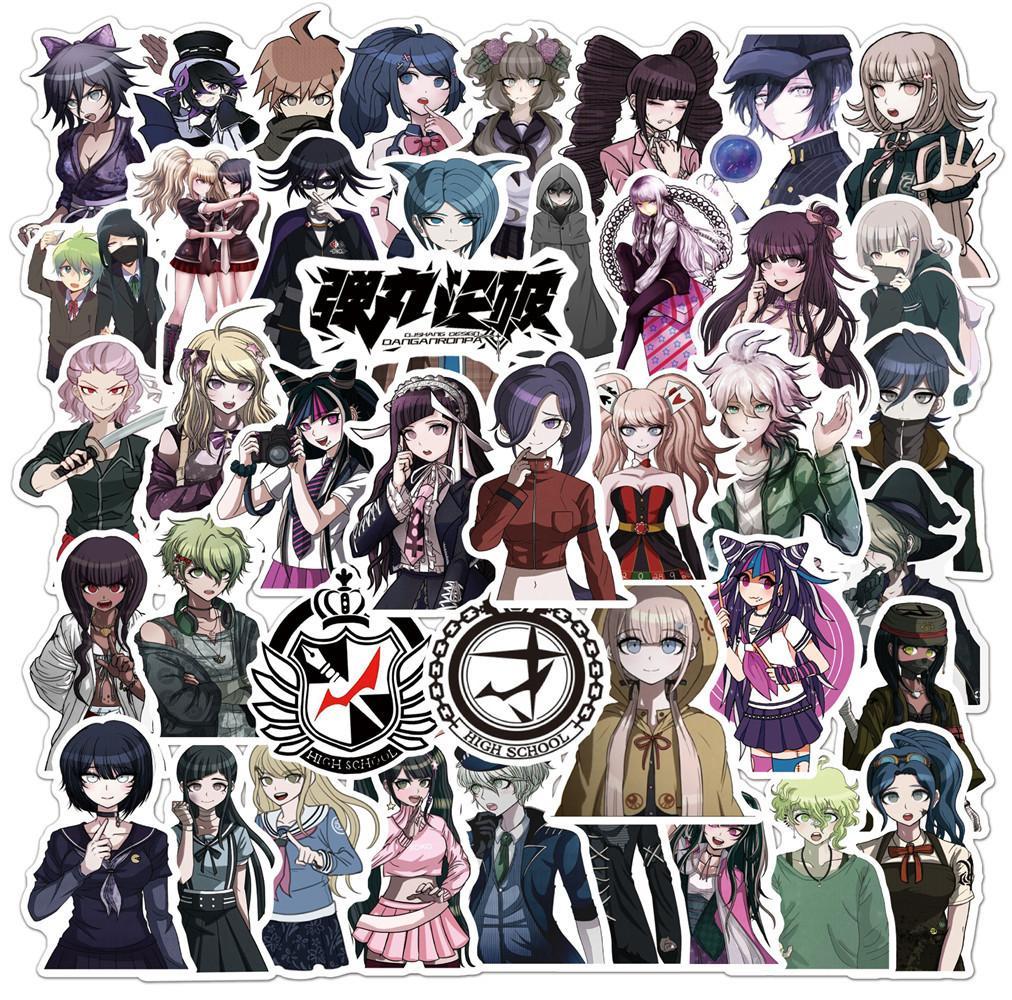 10/30/50PCS Danganronpa INS-Style Personalized Graffiti Waterproof Stickers for Refrigerator, Luggage, Water Cup