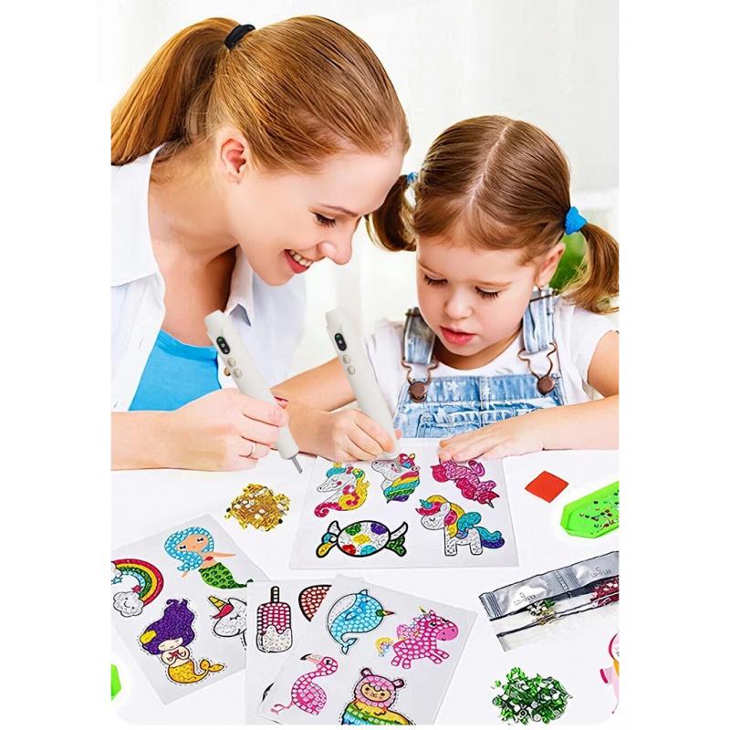 Electric diamond painting pen, wireless suction cup diamond painting pen, rechargeable, two adjustable suction modes, suitable for adults and children, complete accessories, perfect gift, diamond painting tool