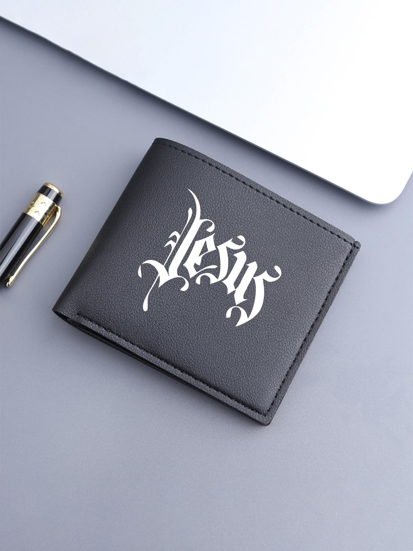 Gothic Jesus Print Unisex Wallet, PU Leather Bifold Card Holder with Coin Pocket, Christian Faith Purse for Men Women, Religious Accessory for Church & Daily Use