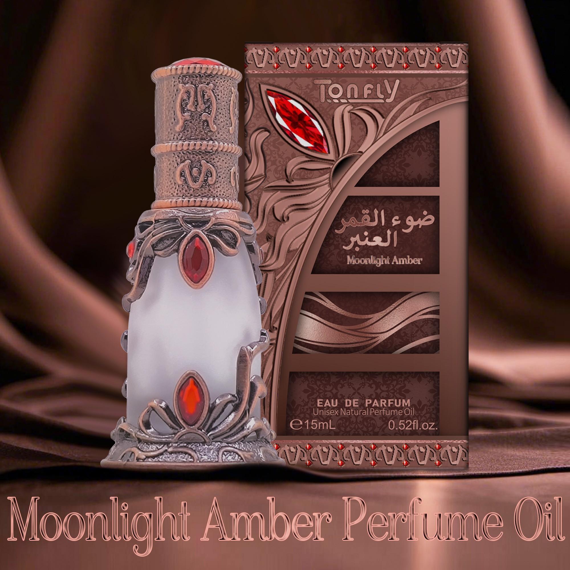 Tonfly Moonlight Amber Ethanol Free Perfume, Fresh Floral Fruit Scent, Floral Fruity Fragrance, 15ML, Liquid Form, Single Item, No Alcohol or Aerosol, Scpn/cpnp Notified