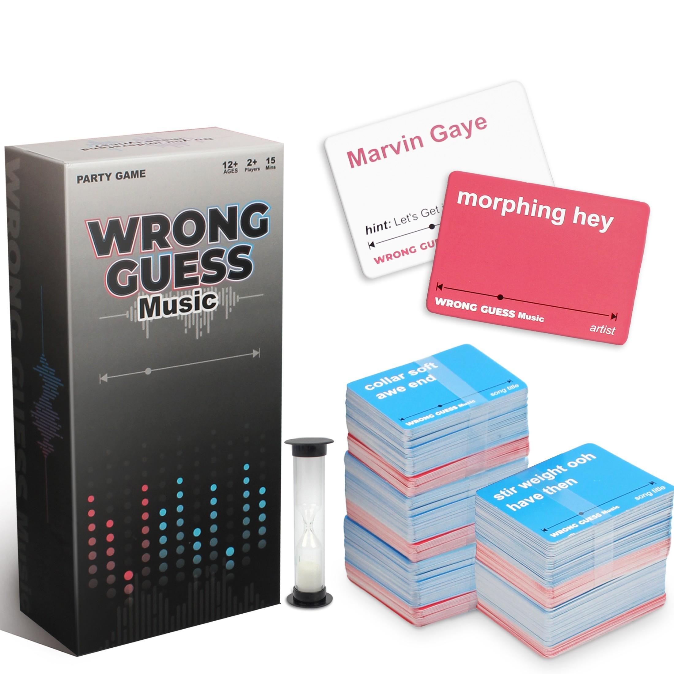 Guess Song Card Game Set, Timed Quiz Interactive Music Board Game, Best Party and Family Gift, Fun Musical Trivia Game