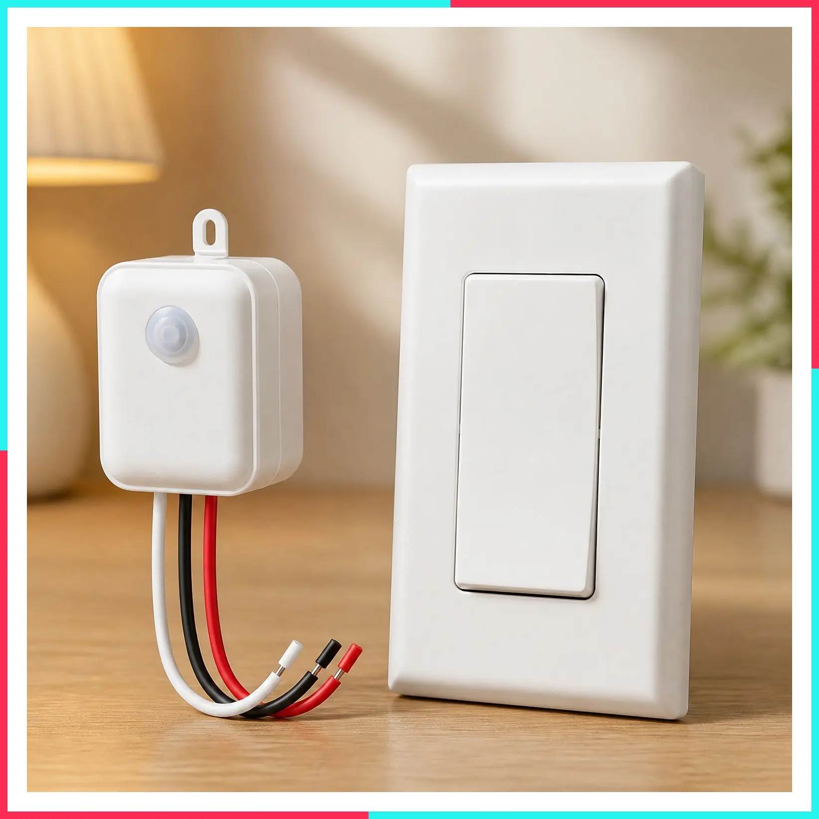 Wireless Light Switch and Receiver Kit, 15A RF Remote Control