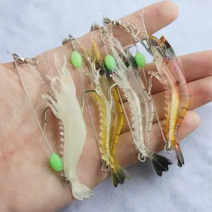 Glow-in-the-Dark Silicone Soft Lure for Night Fishing, Long Afterglow Jig with Tangle-Free Eco Material Treble Hook, Freshwater Saltwater Bass Trout Bream