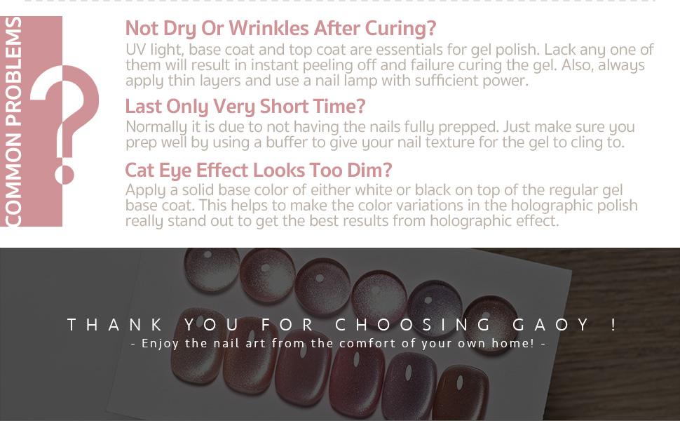 GAOY Pink Ocean Cat Eye Gel Nail Polish Set with Magnet for Holographic Cat Eye, Holiday Gift Pick Salon Gel Manicure and Nail Art DIY at Home