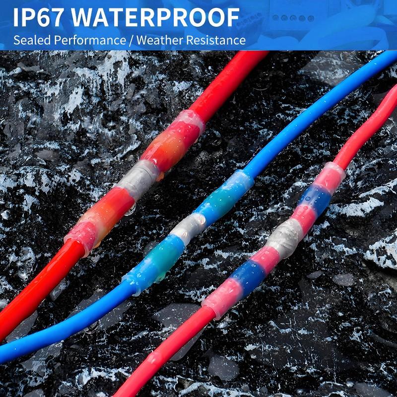 120pcs Waterproof Solder Seal Wire Connectors-Heat Shrink Insulated Electrical Terminals
