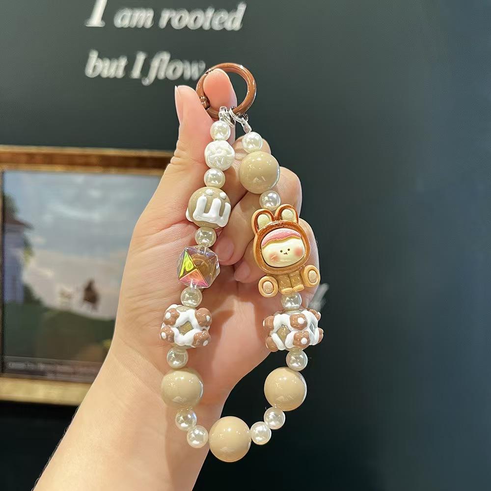 New Cartoon Phone Chain Lilith Series Hand-Drawn Beaded Keychain, Trendy Cute Keychain, Cute Kawaii Bag Charm, Fashion Accessory, Perfect Gift for Women