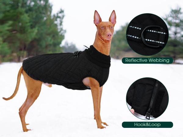 Kuoser Large Dog Coat, Windproof Dog Jackets, Warm Dog Coat with Harness Built in, Dog Cold Weather Coats Dog Snow Jacket Kuoser Large Dog Coat, Windproof Dog Jackets, Warm Dog Coat with Harness Built in, Dog Cold Weather Coats Dog Snow Jacket