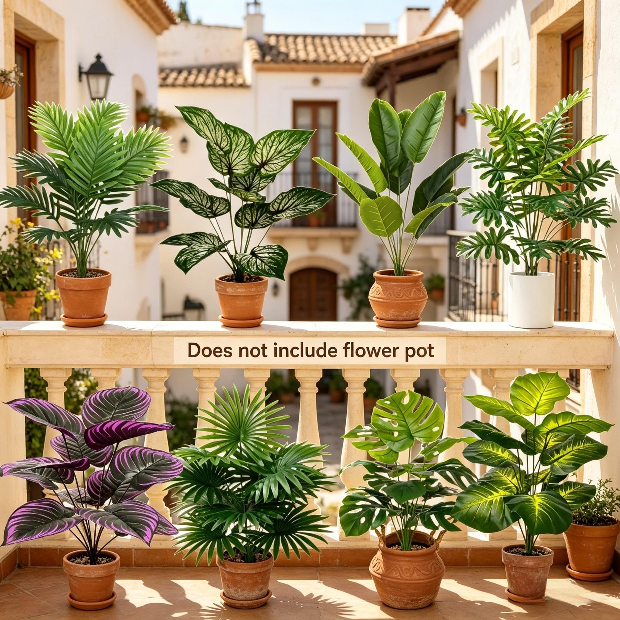 Artificial Monstera Plant, Multiple Choices, Ideal for Home Garden Room Office Decor, Realistic Indoor Plants, Artificial Flower Plant For Outdoor, Summer Decorations, Home Décor, plant artificial para adornos, DIY Leaf Assembly, No Pot Included