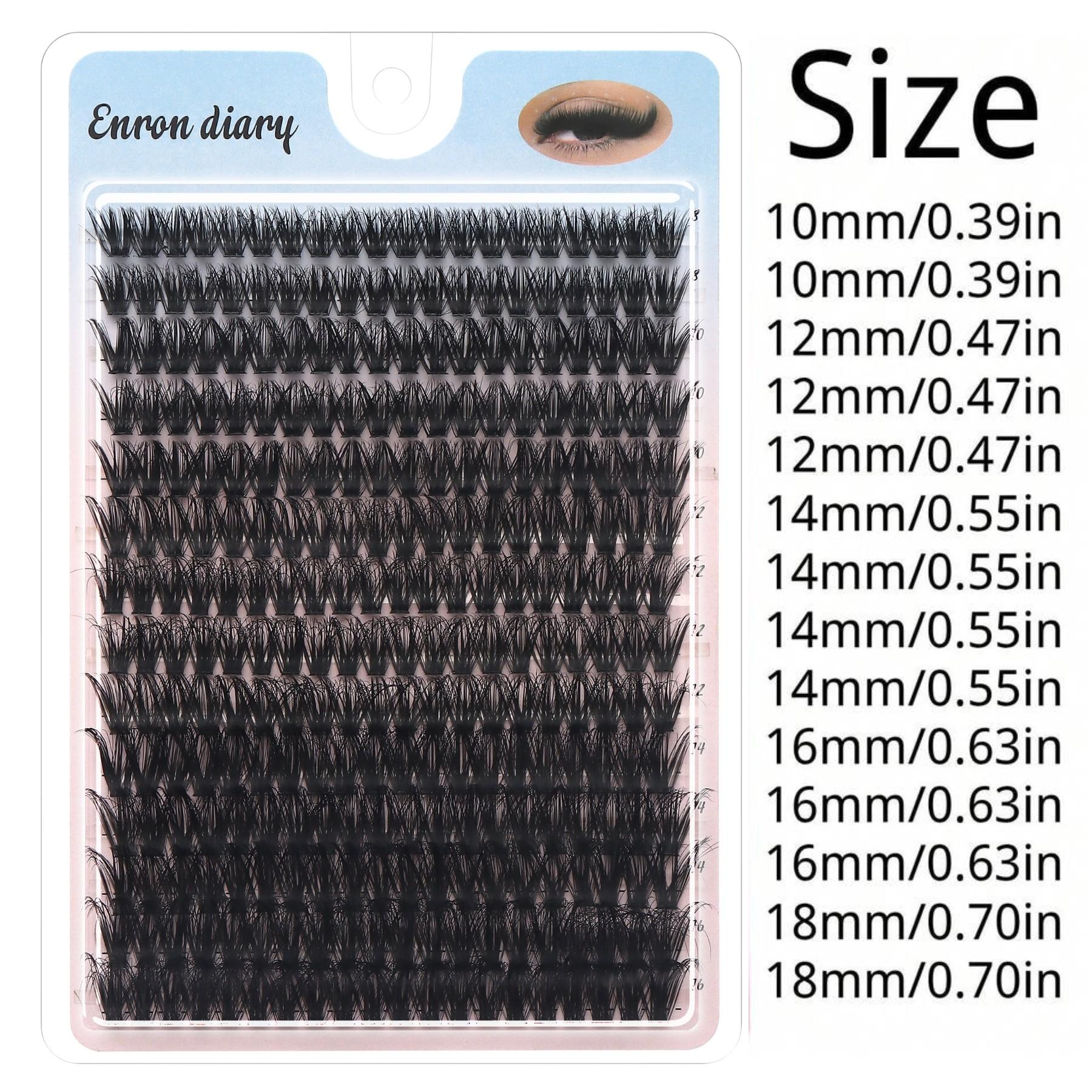 Dramatic DD Curl Cat Eye Cluster Lashes | 10-18mm Fluffy Lifted 3D Volume Individual Lashes, Easy Beginner DIY Long Lasting Reusable Eyelashes, Big 280Pcs Pack Daily & Party Makeup
