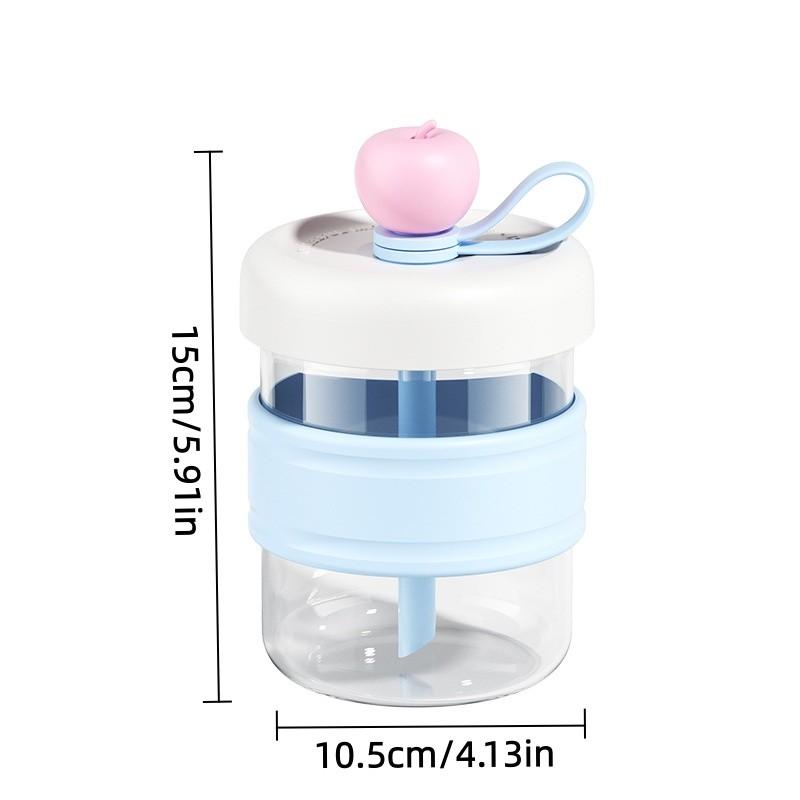 1 Piece Large Capacity Press Ice Cube Cold Brew Cup, Food-Grade Material Leak-Proof Seal, With Straw Easy Release, 2-in-1 Ice Making & Cold Brew, For Commute Outdoor Office Special Portable Practical High-Value