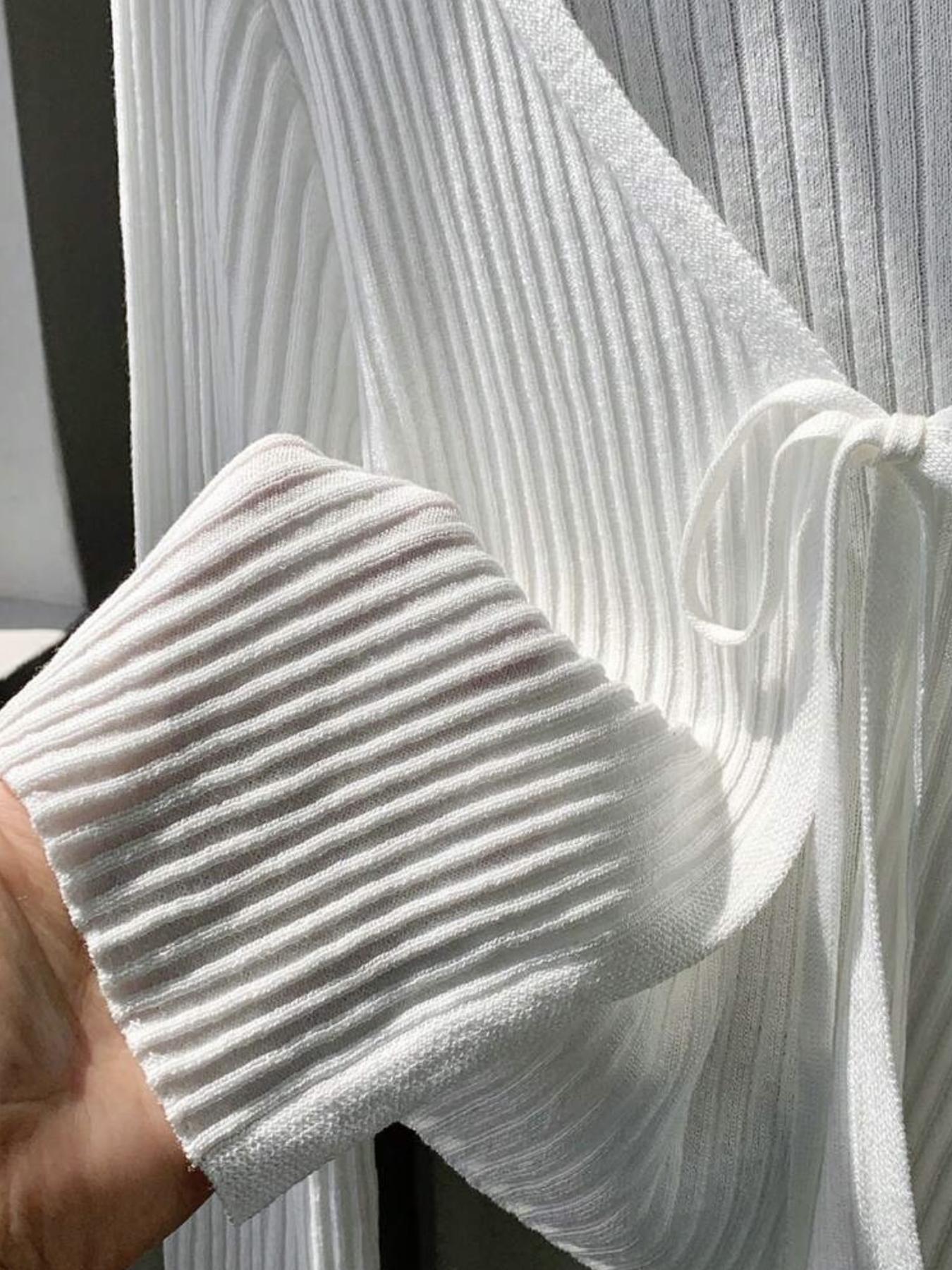 Women's Casual Spring Summer Knit Sweater Cardigan with Tie Front, Loose-Fitting Plain Open Front Jacket for Chic Style and Versatile Wear