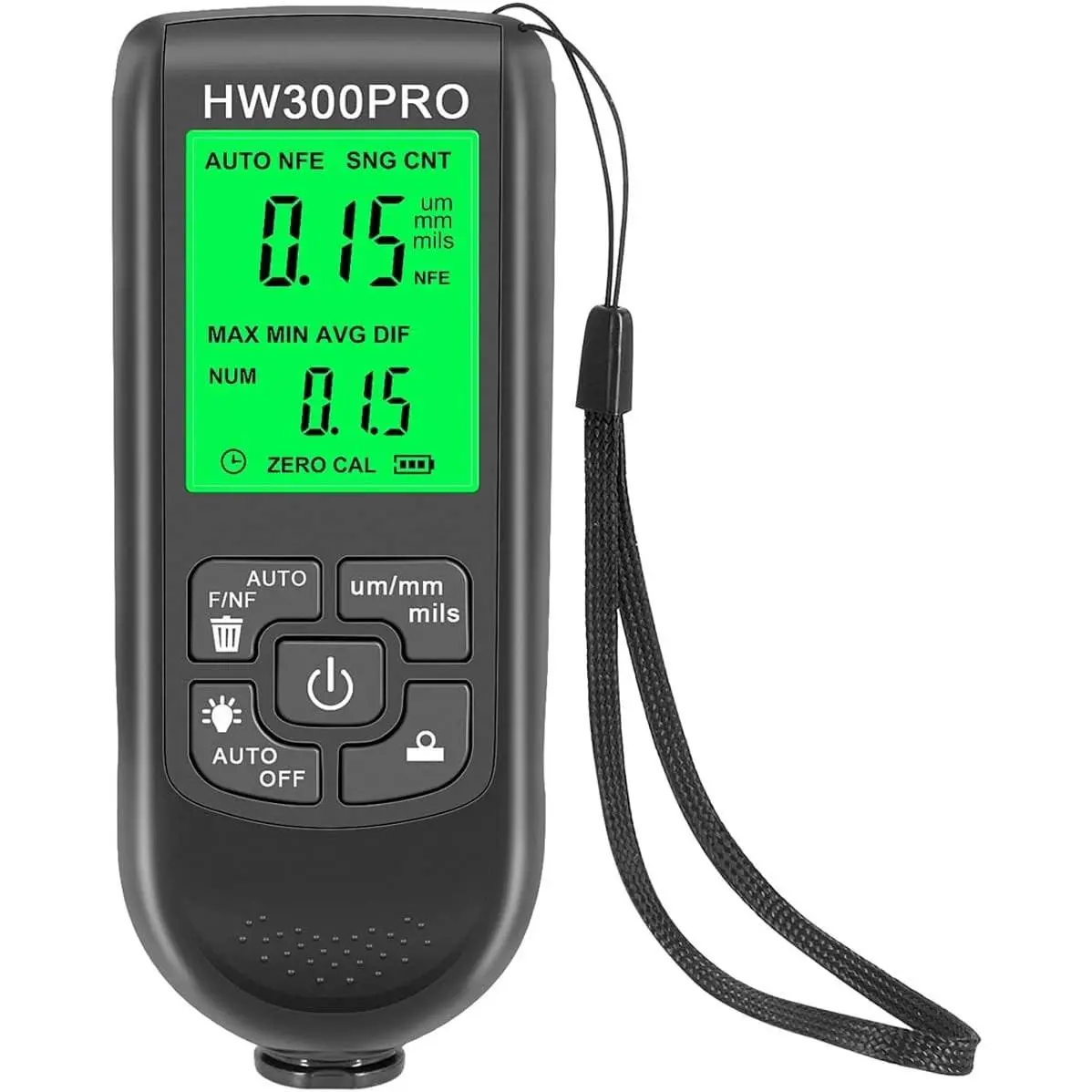Paint Thickness Gauge Meter Fe/NFe Probe Coating Thickness Gauge Professional Multifunctional Car Paint Depth Gauge Test Precise for Car Automatic Detection (black)