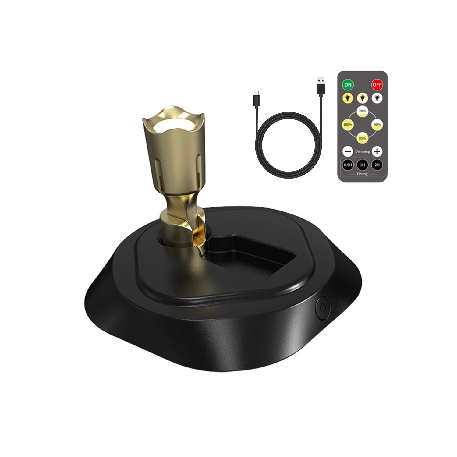 LED Wireless Spotlight with Remote Control, Rechargeable Indoor Light, Adjustable Color Temperature, Timer, Suitable for Cabinets and Wall Lights, LED Mood Light