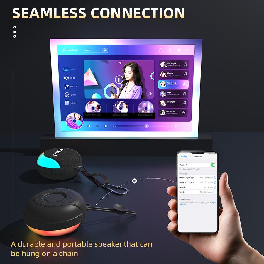 XBJ Mini Outdoor Bluetooth  Speaker With LED Lights X7 Waterproof with a compass and emergency charging function, Hands-Free Speakerphone Portable  -  Outdoor Ideal Gift for  Travel Audio Subwoofer Speakers Birthday Gift Christmas Gift