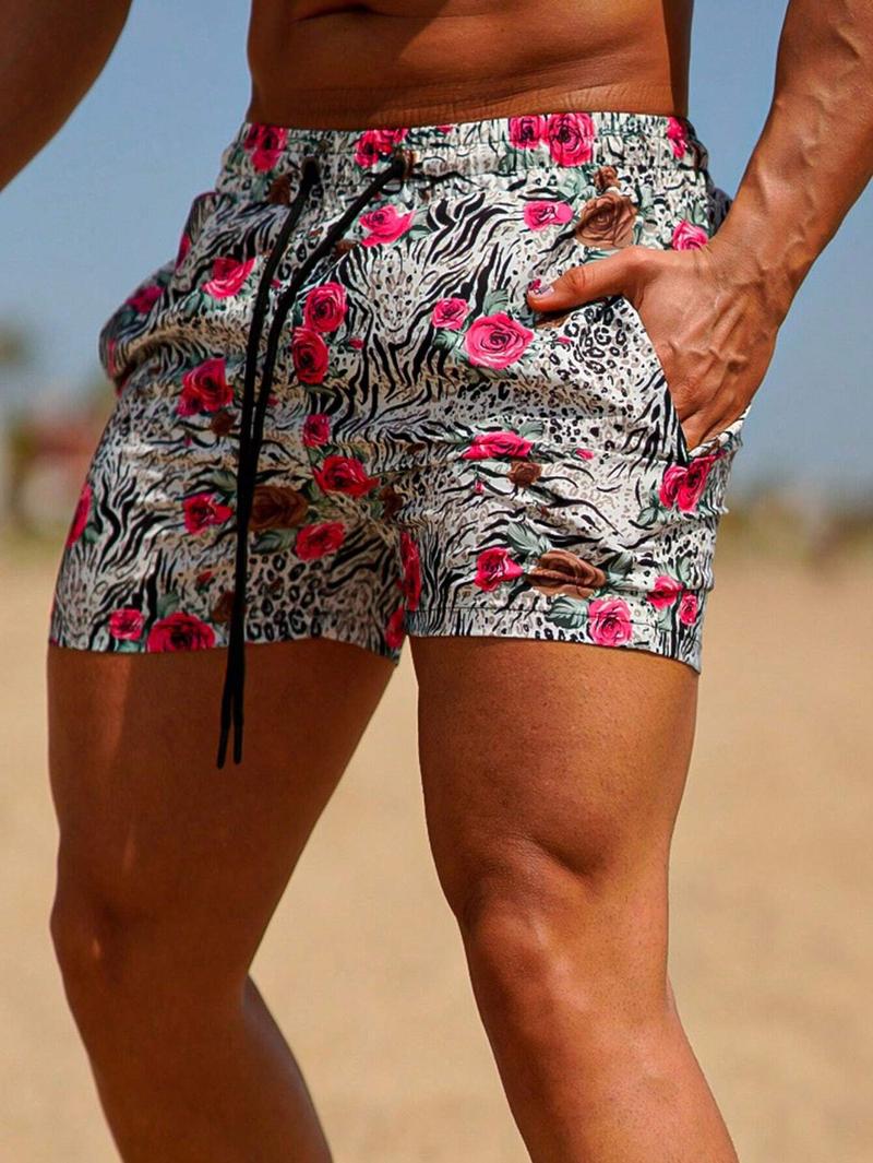 GINGTTO Men's Swim Trunks Quick Dry Summer Beach Shorts with Mesh Lining