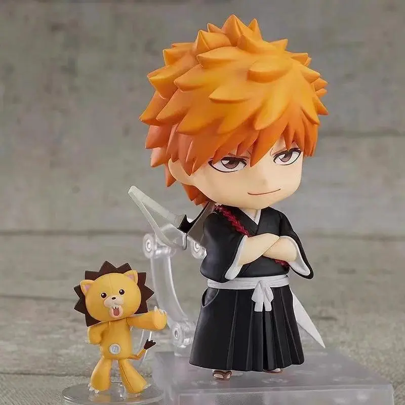 Q Version Bleach Kurosaki Ichigo 991# Articulated Action Figure Interchangeable Face Collectible Toys Model Kit Boxed Ornament