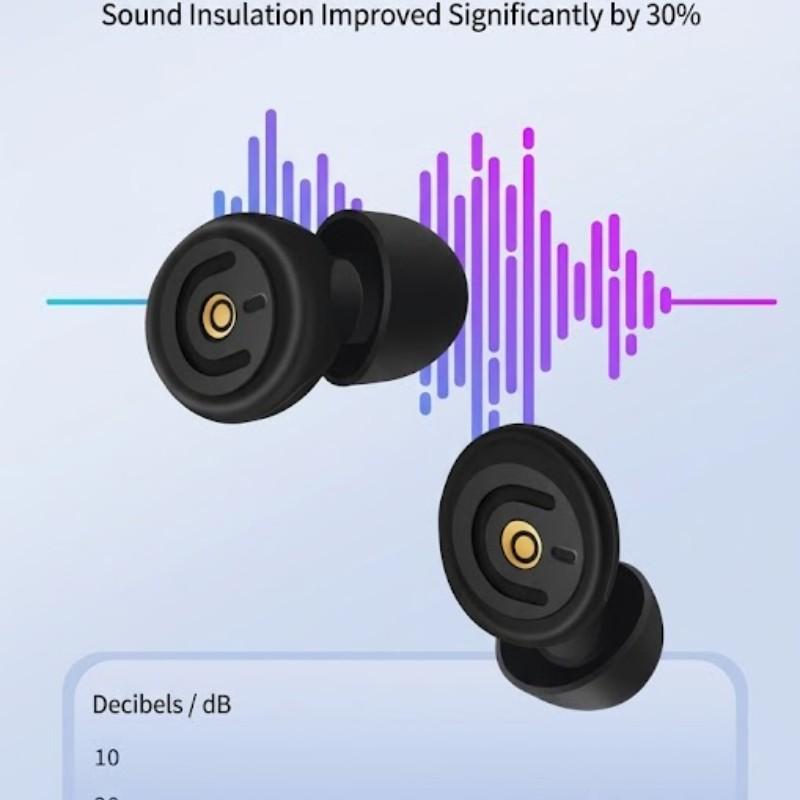 Silicone Ear Plugs for Swimming & Travel, Reusable Adjustable Earplugs for Sleeping, Noise Cancelling for Concerts, Festivals, Work, Focus