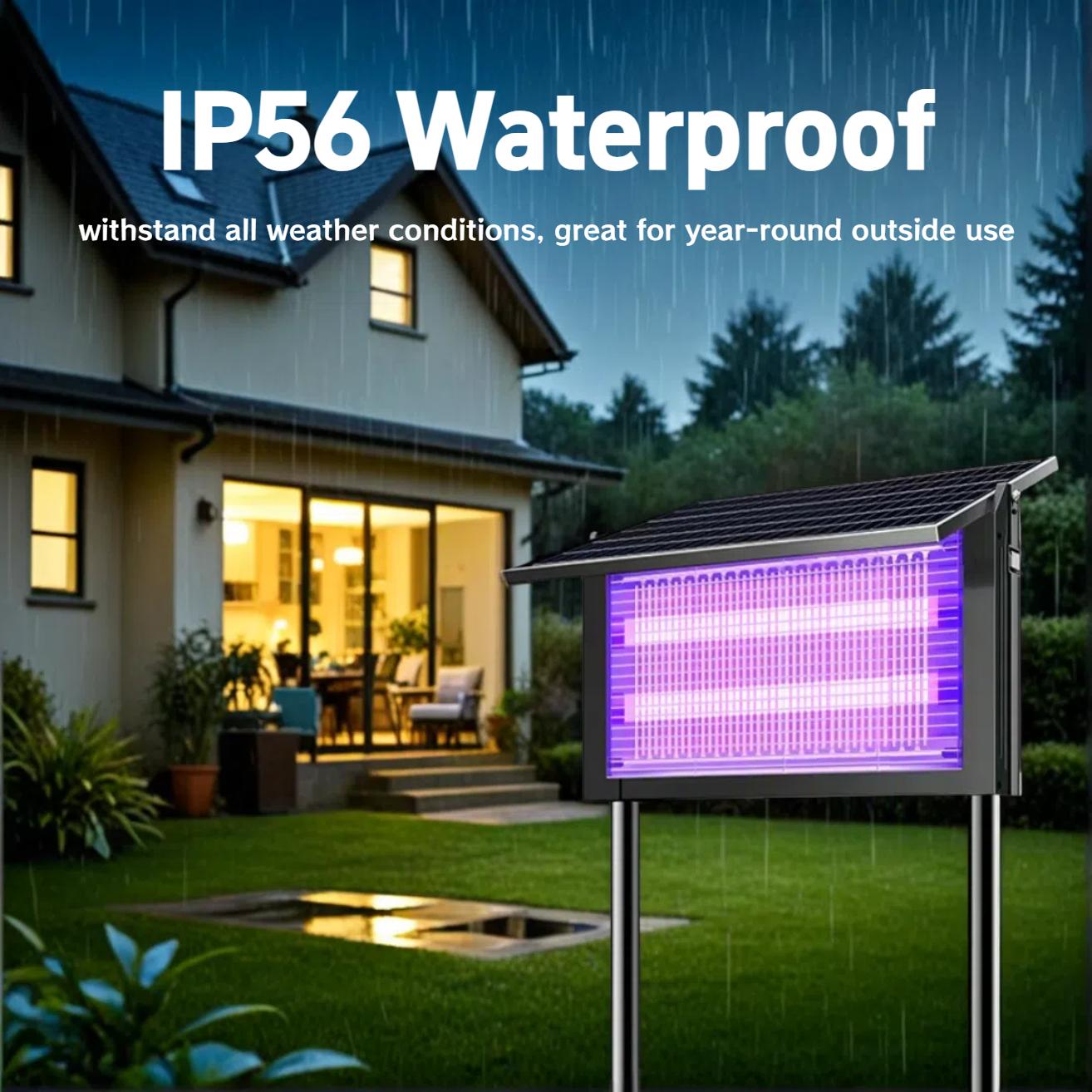 Solar Bug Zapper Outdoor, Waterproof Mosquito & Fly Killer lamps with 4000mAh Battery, Solar Powered Insect Trap, 2 Modes & 3 Placement Options for Yard, Patio, Garden, Camping Solar Bug Zapper Outdoor, Waterproof Mosquito & Fly Killer lamps with 4000mAh Battery, Solar Powered Insect Trap, 2 Modes & 3 Placement Options for Yard, Patio, Garden, Camping
