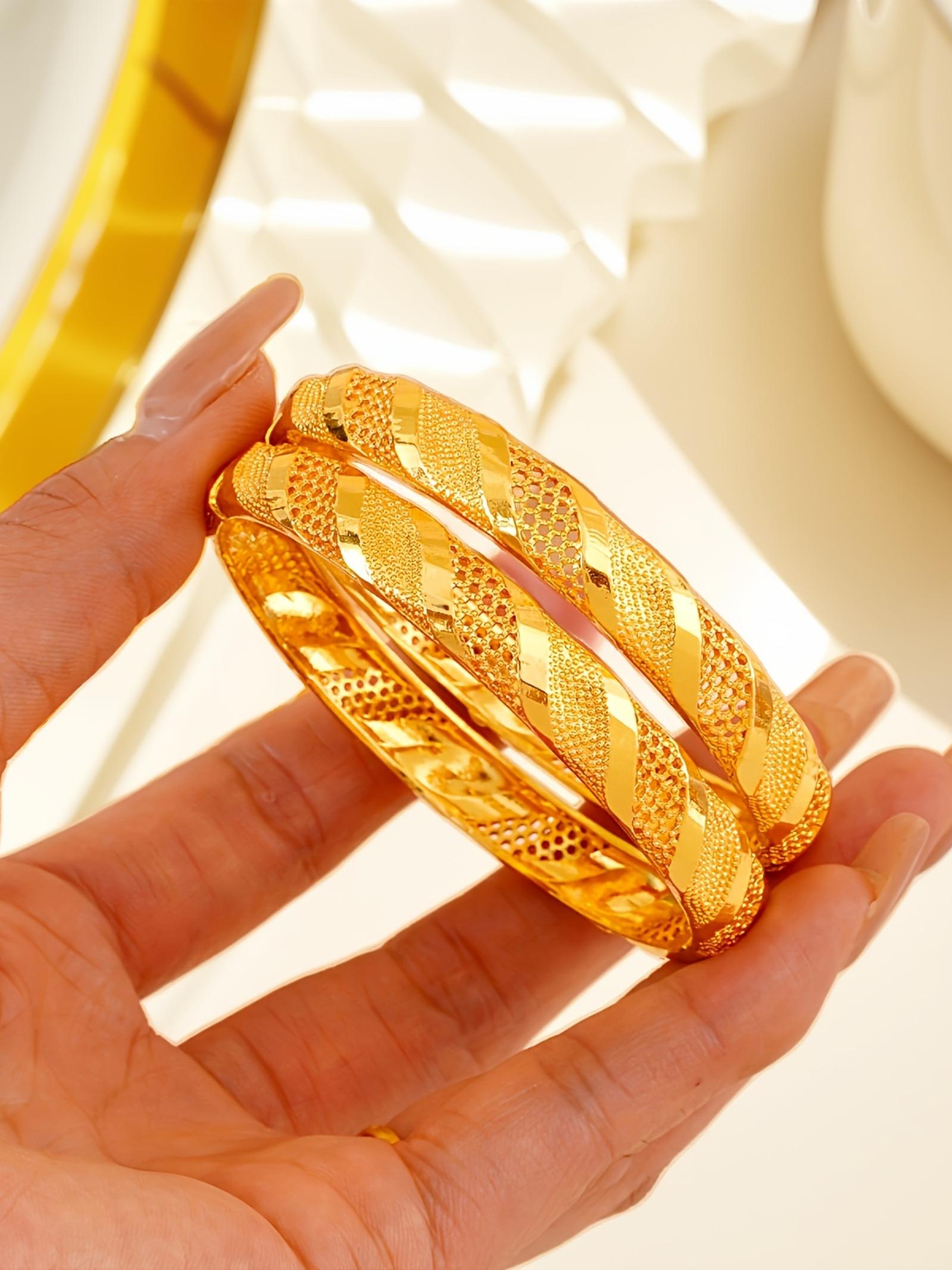 Dubai Gold Plated Women's Fashion Cuff Bracelet, Handmade Ethnic Style, Luxury Wedding Bangle, African Nigerian Bridal Jewelry