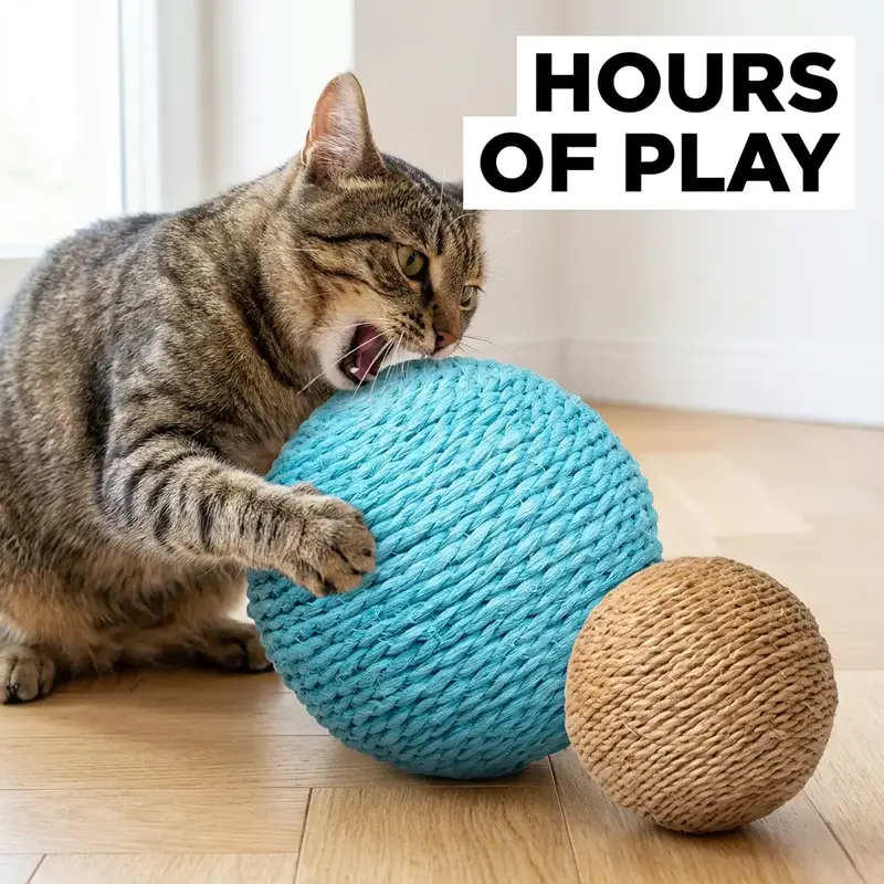 2 Pack Cat Toy Sword Ball Rolling Ball Extra Large Self-Entertainment Stress Relief Chew Stick Catnip Toys for Cats, Durable Interactive Playthings