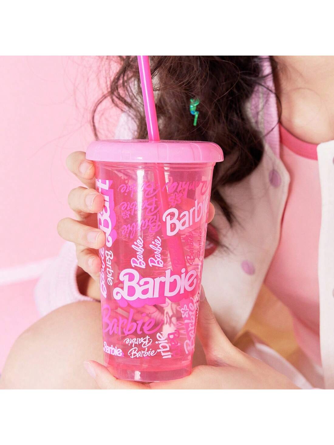 [Holiday Special]Barbie Daylight Shine Series 520mL (18oz) Plastic Beverage Bottles - 4 Pack, Durable PP and Silicone Rubber, Birthday Gifts, Halloween Gifts, School Gifts Cup Tumbler  springtok,cozyvibes